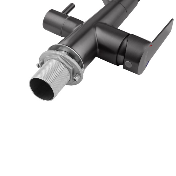 Смеситель для кухни с подключением к фильтру Kroner KRP Edelstahl Klassisch - PVD03817BLK