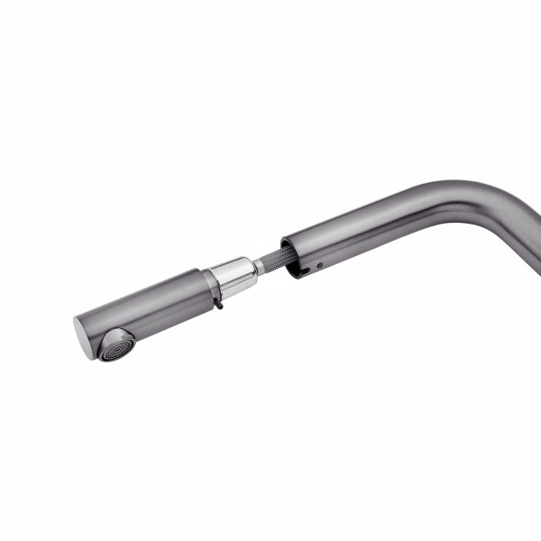 Змішувач для кухні з висувним виливом Kroner KRPё Edelstahl Klassisch - PVD03917