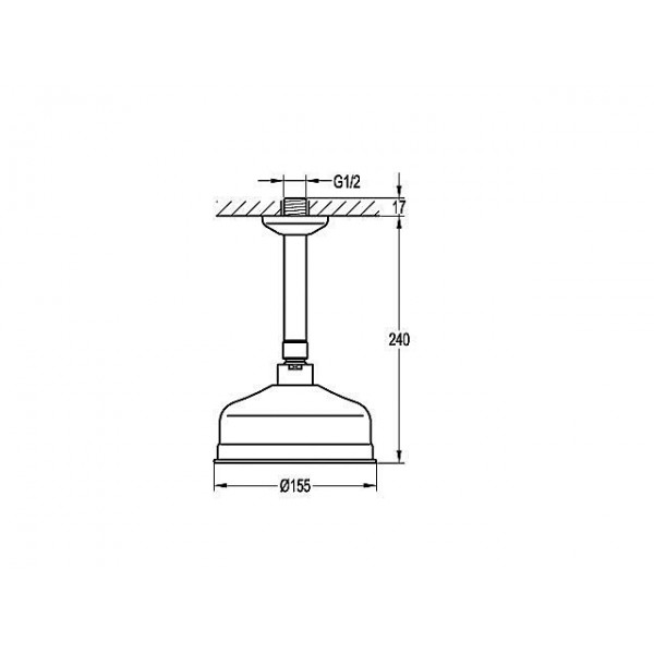 Душова система прихованого монтажу з тропічним душем AQUA-WORLD КАд03