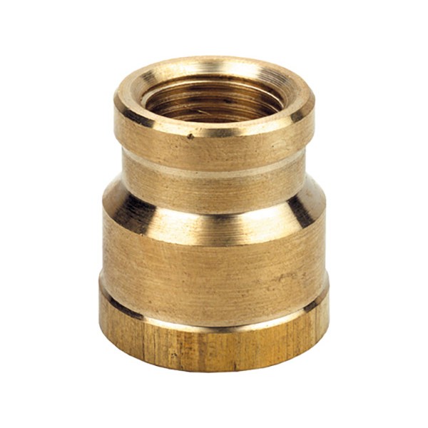 Муфта перехідна 1/2" х 3/4" з внутрішнім різьбленням латунь REMER 510OG1234
