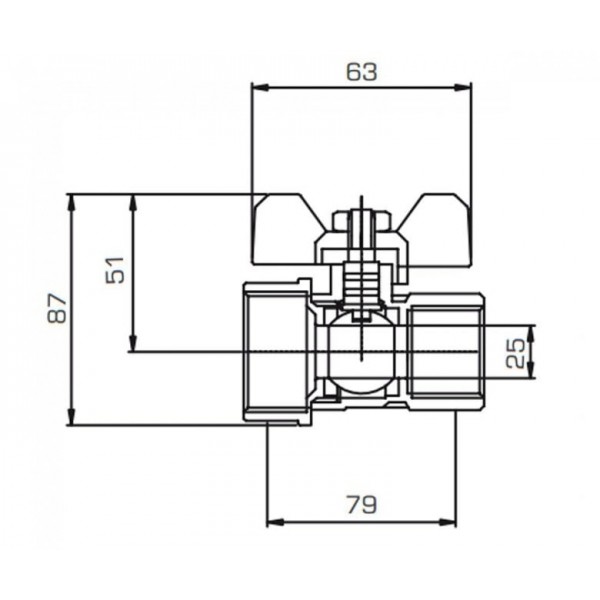 Кульовий кран перехідний 1" х 1 1/4" з внутішнім різьбленням REMER 361R10114
