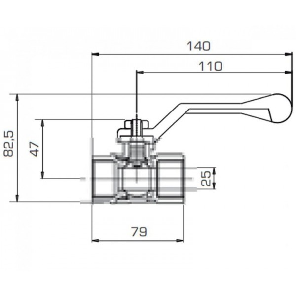 Шаровой кран 1" с внутренней резьбой REMER 360FF10